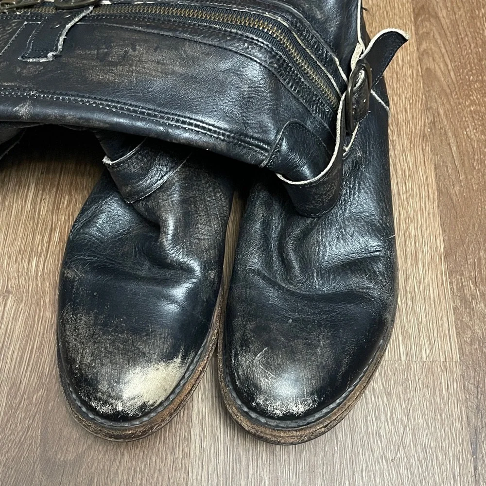 Bed Stu Gogo Lug women's moto-style boots, featuring dual buckles 7 - Picture 5 of 8